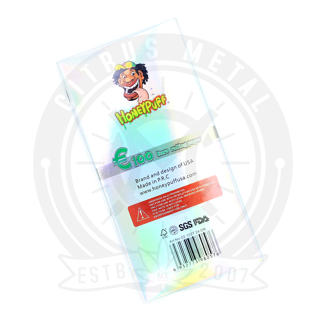 Papel para Rolar Honeypuff 100 Euros Medida King Size