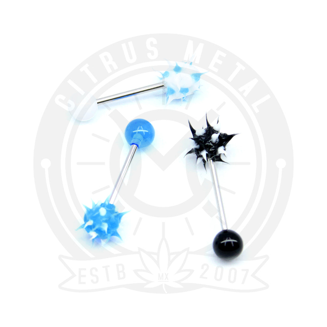 Piercing de Lengua de Bola con Picos