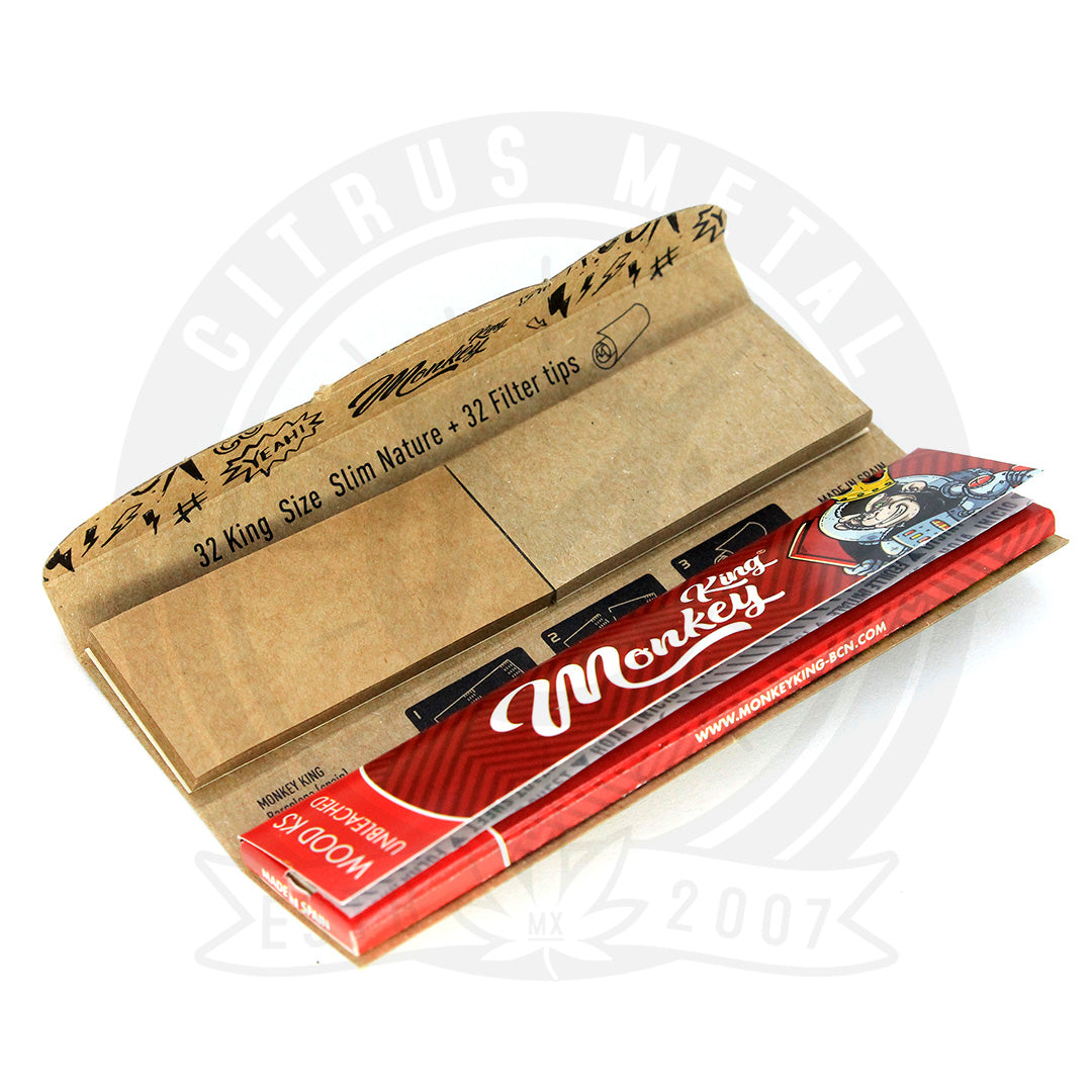 Papel Monkey King Wood Medida King Size con Filtros