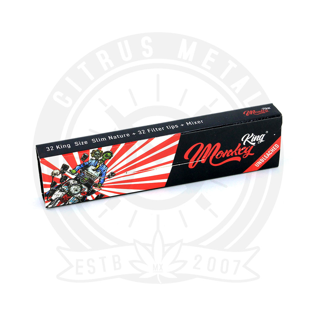 Papel Monkey King Trimix Medida King Size con Filtros y Charola