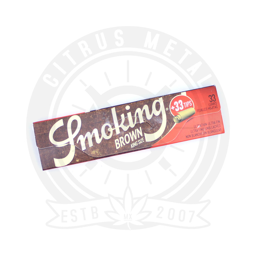 Papel Smoking Brown Medida King Size con Filtros